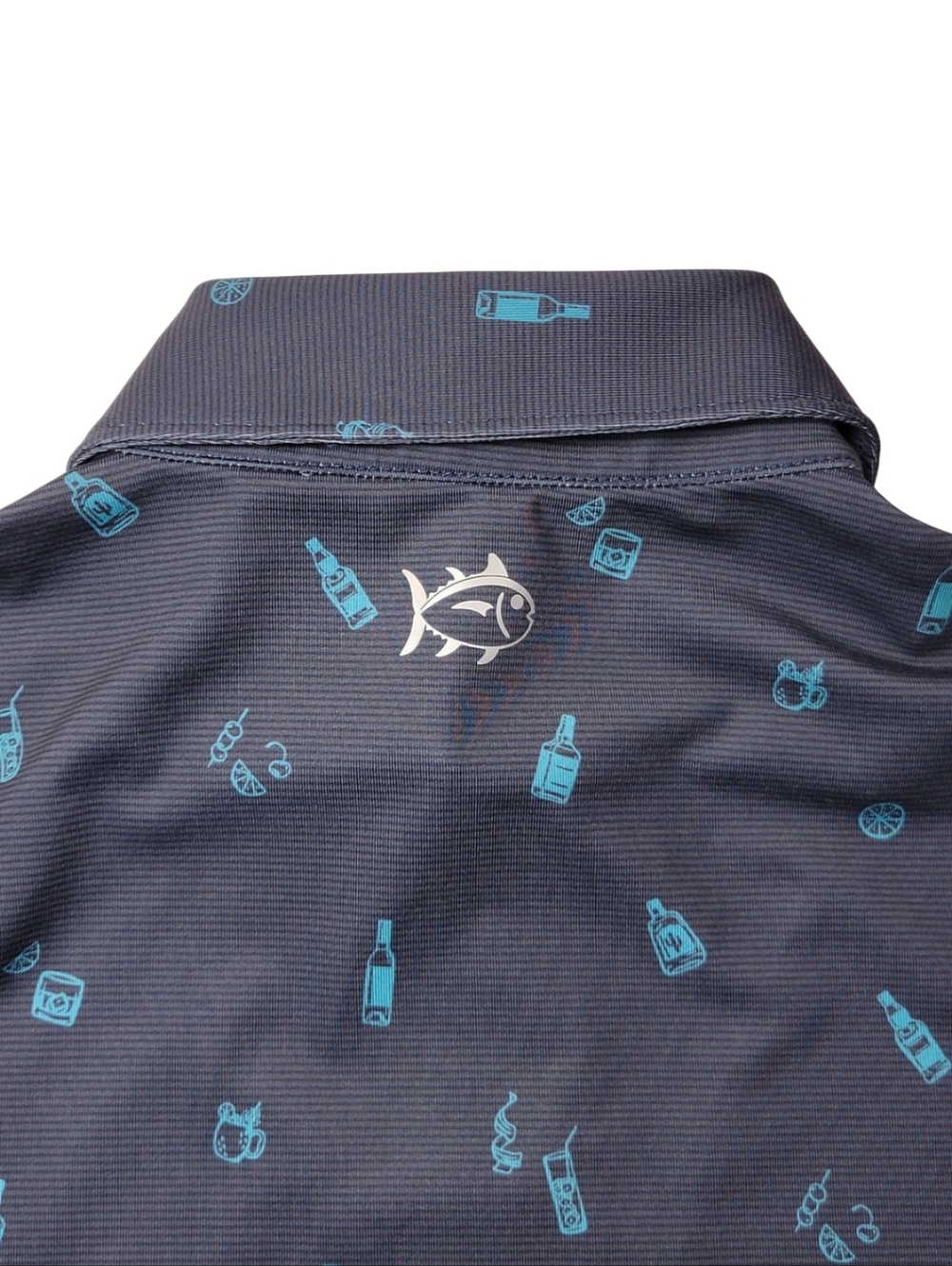 Southern Tide Navy Cocktail All Over Print Performance Golf Polo S - Picture 6 of 7